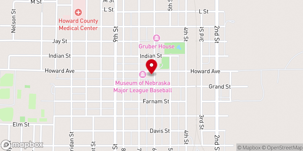 Map showing location of River of Life Community Church