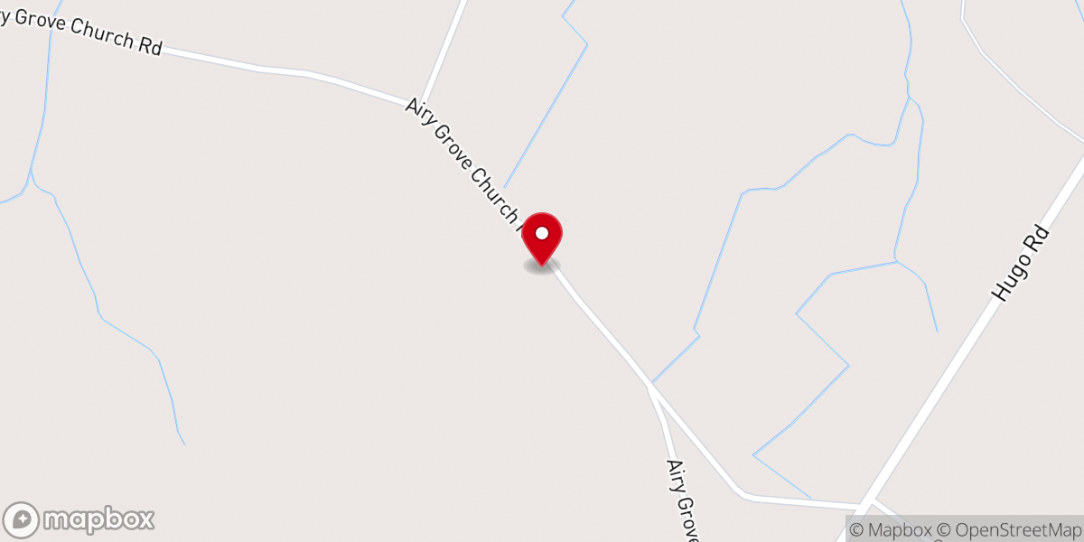 Map showing location of Airy Grove Christian Church
