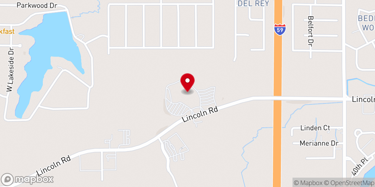 Map showing location of Venture Church - Lincoln Road Campus