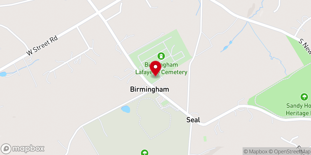 Map showing location of Birmingham Friends Meeting