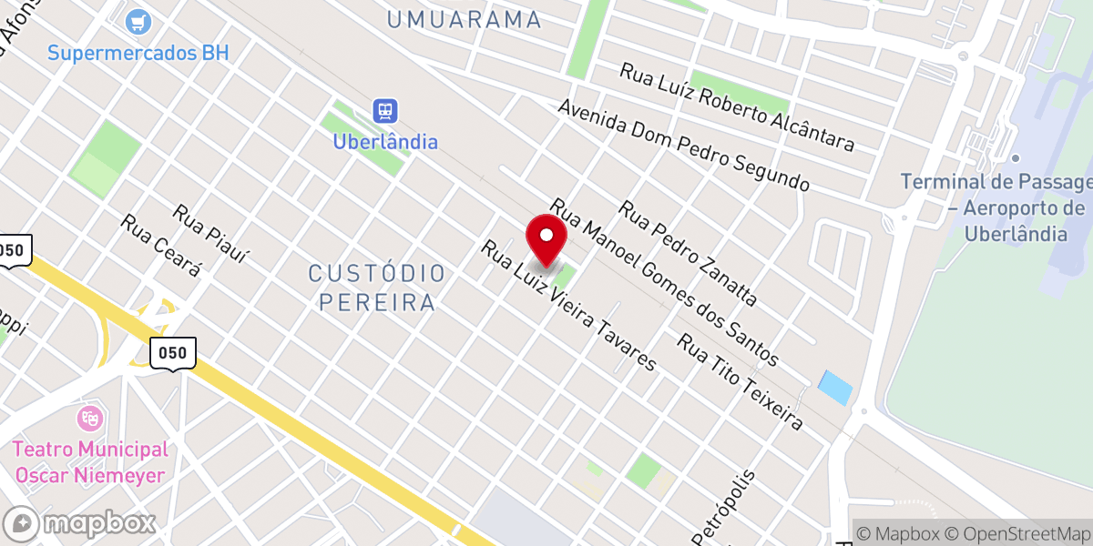 Map showing location of Santuário Nossa Senhora da Abadia - Uberlândia