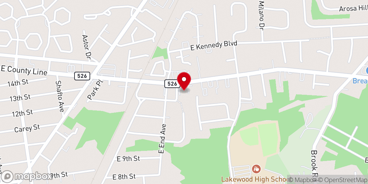 Map showing location of Congregation Ateres Yeshaya