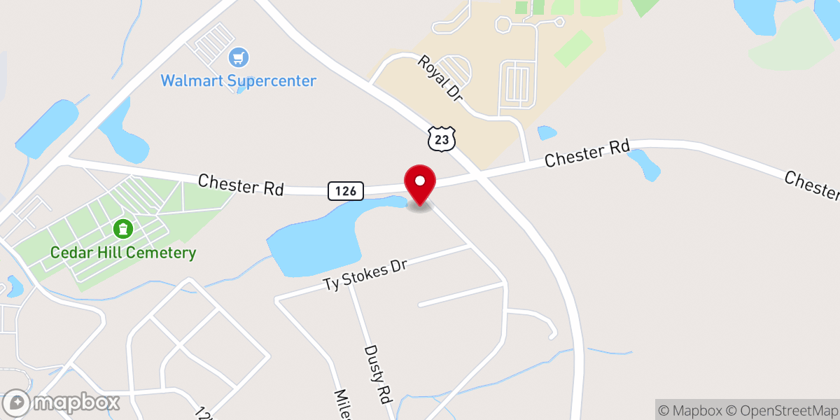 Map showing location of Faith Missionary Baptist Church