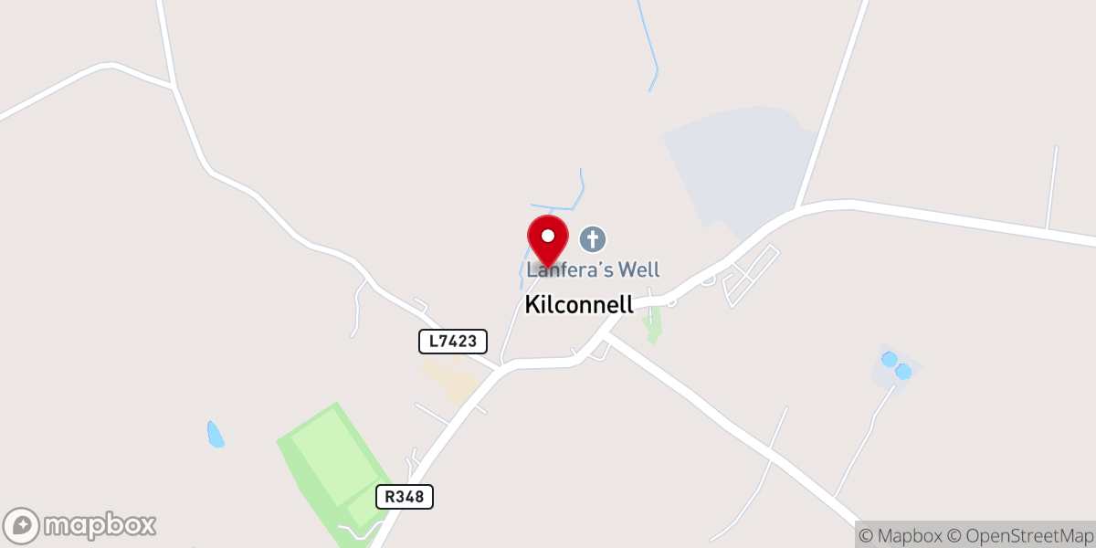 Map showing location of Kilconnell Franciscan Friary