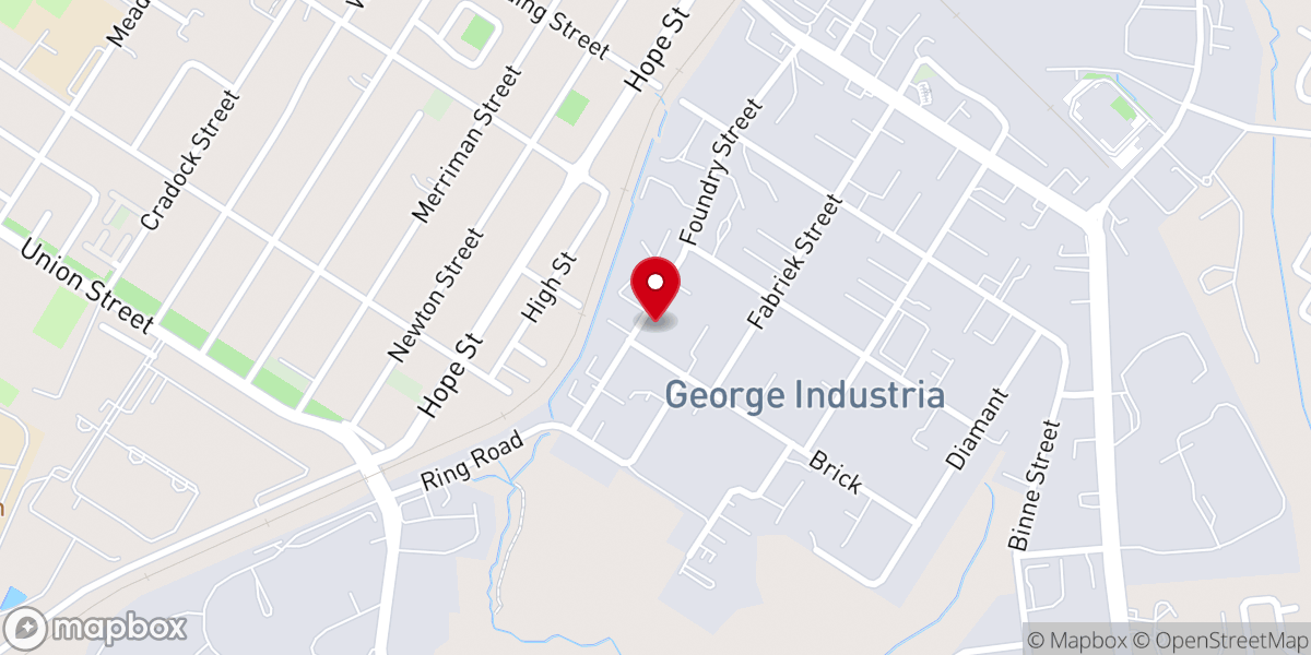 Map showing location of Bridge Church George