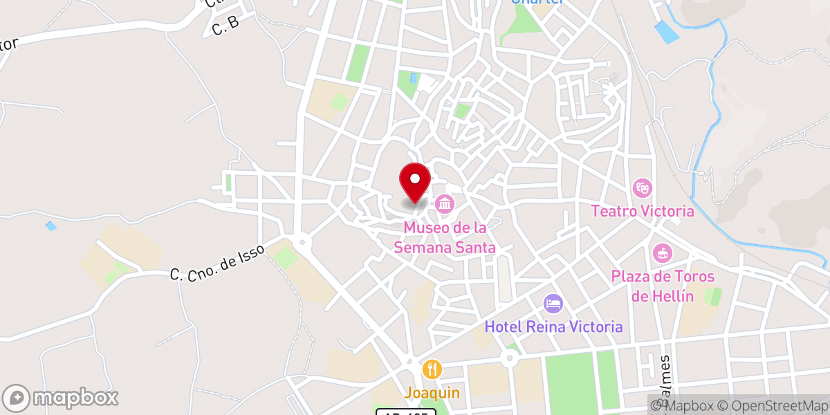 Map showing location of Santuario de Nuestra Señora del Rosario