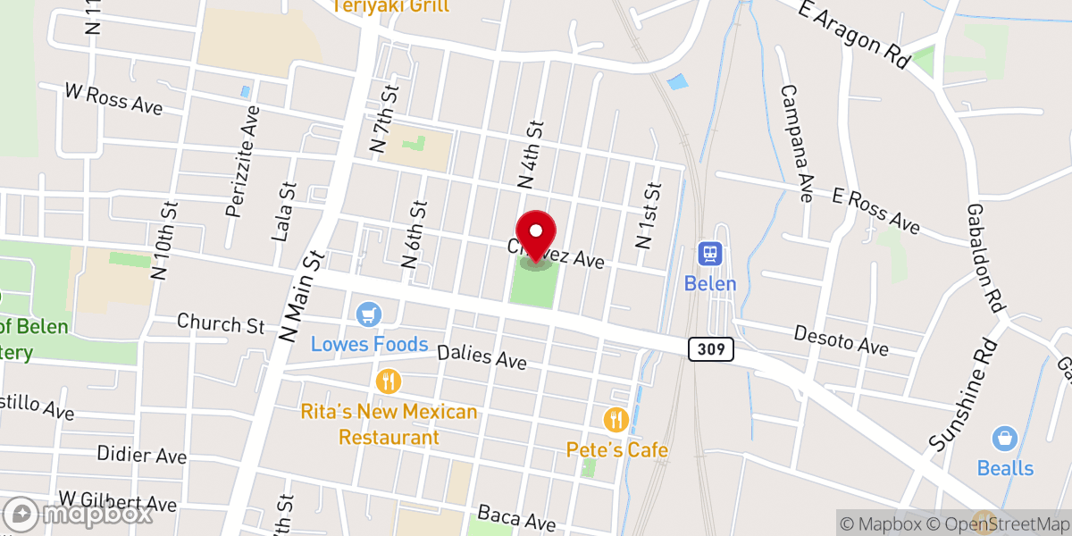 Map showing location of Anna Becker Park