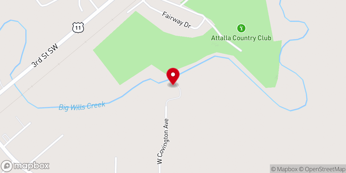 Map showing location of Alabama Advent Christian Church Campground
