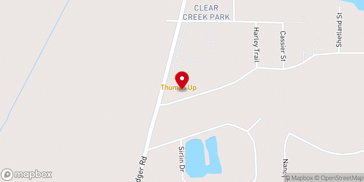 Map showing location of Badger Road Baptist Church