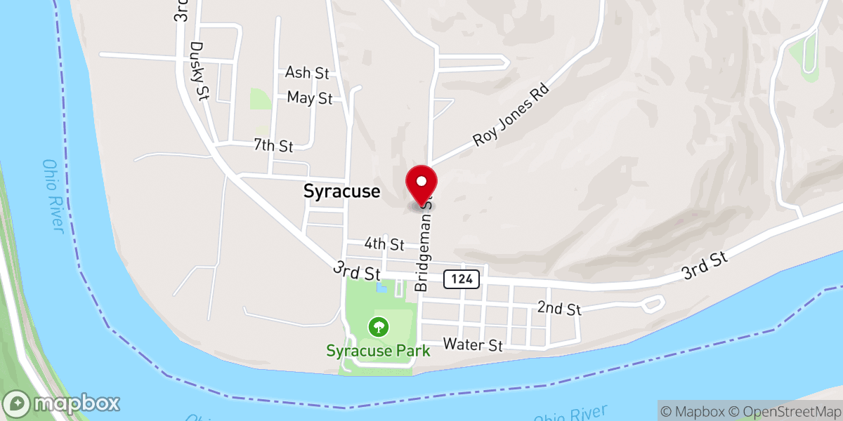 Map showing location of Syracuse Mission Church