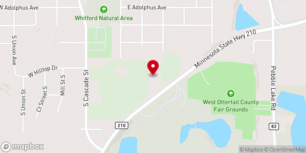 Map showing location of Hilltop Celebration Church