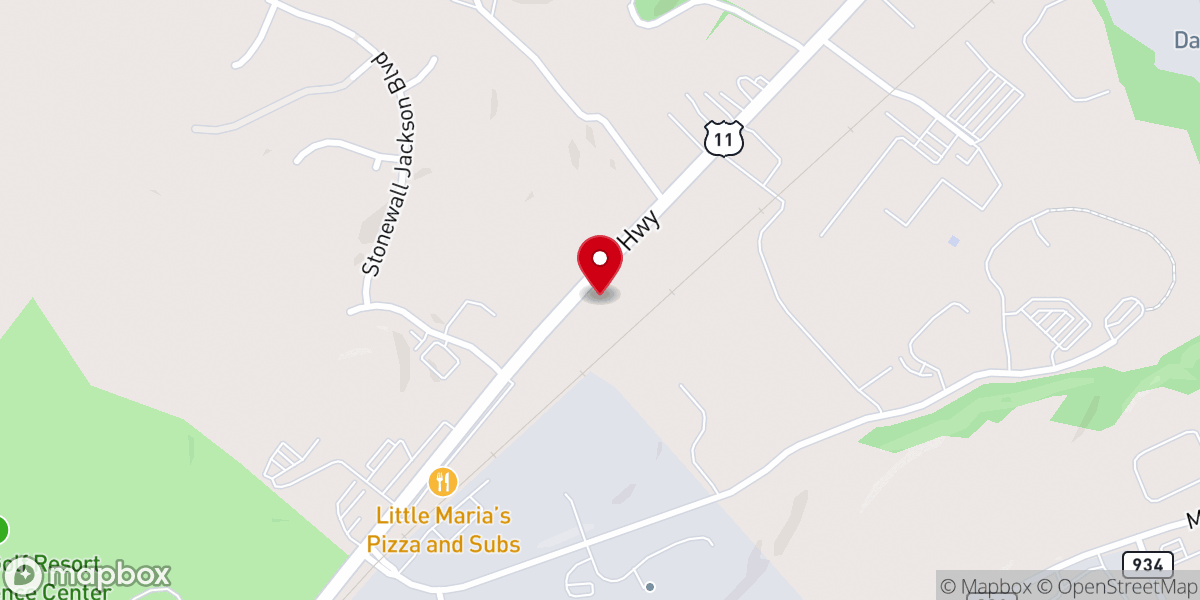 Map showing location of Laurel Hill Full Gospel Church Verona