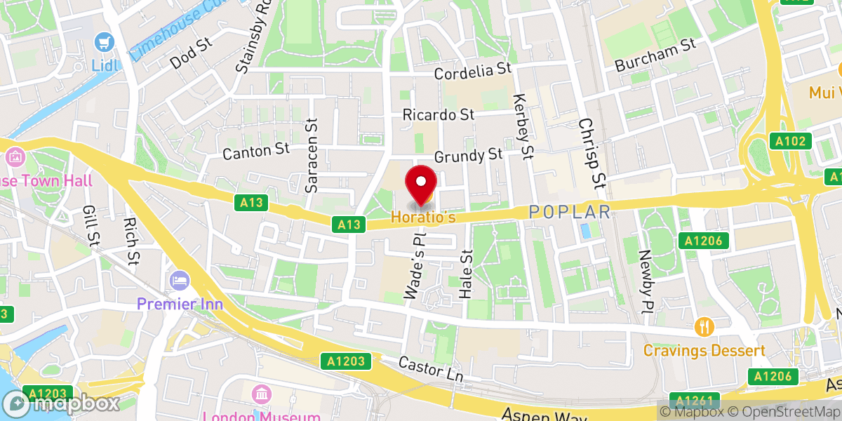 Map showing location of Poplar Methodist Church