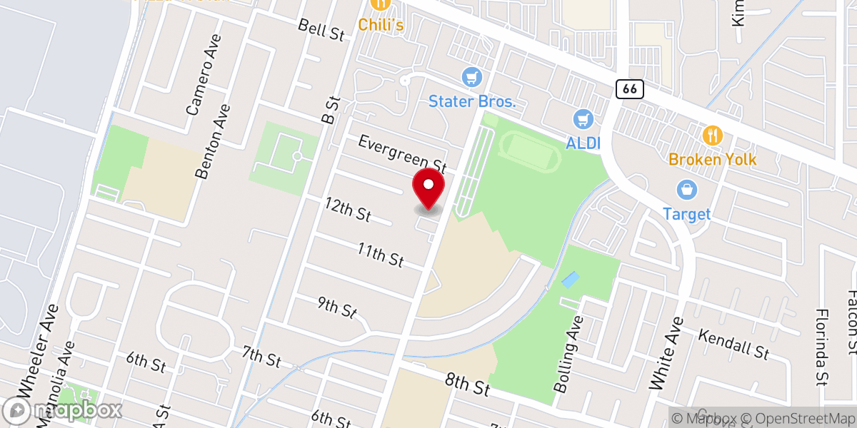 Map showing location of La Verne United Methodist Church