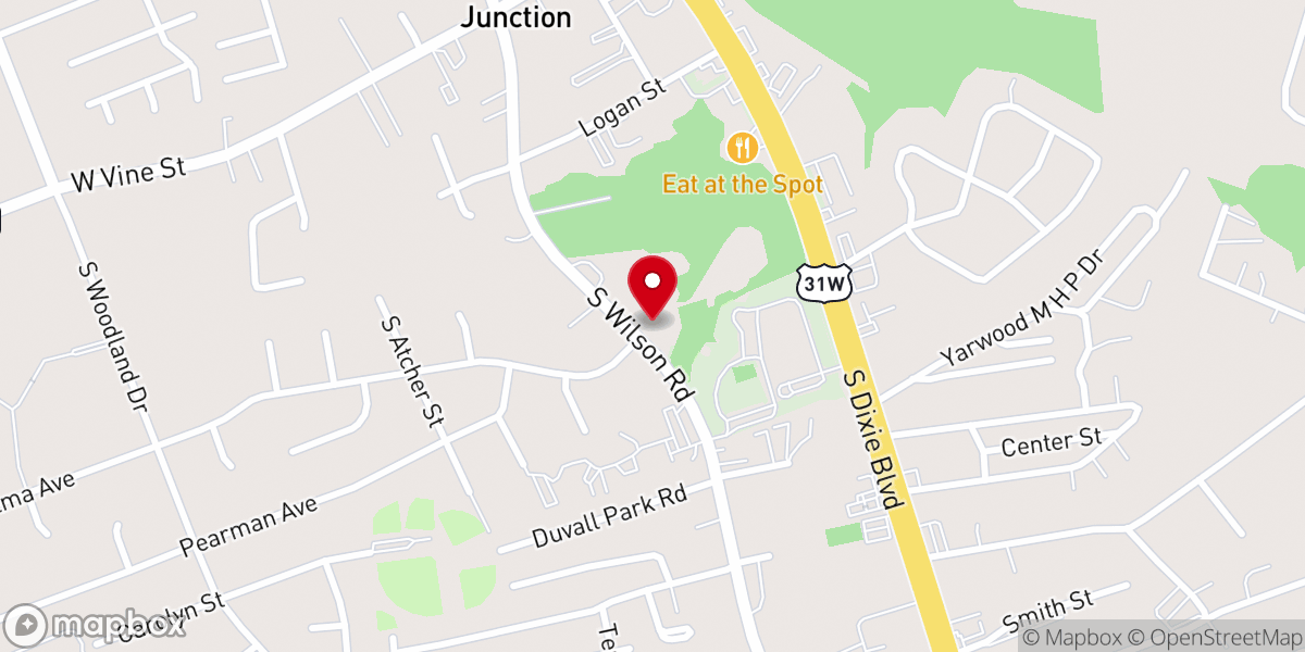 Map showing location of Morning Star Missionary Baptist Church
