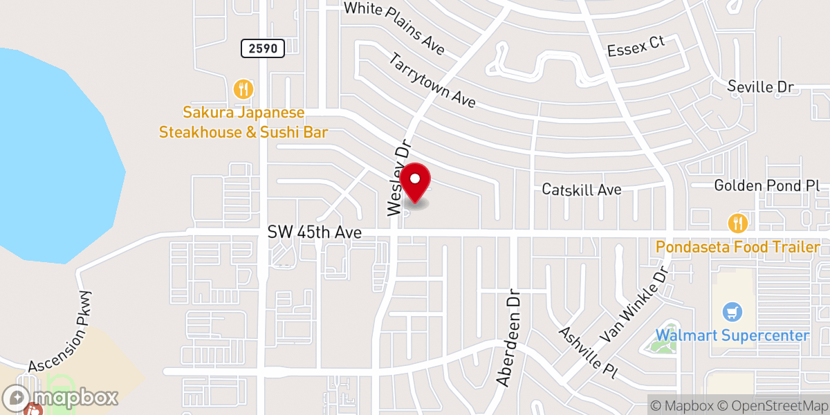 Map showing location of Faith Southwest United Methodist Church