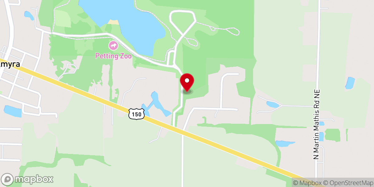 Map showing location of Buffalo Trace Park