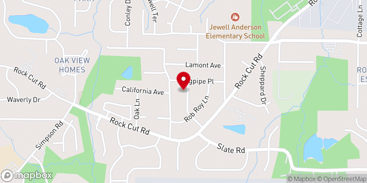 Map showing location of New Morning Light Baptist Church