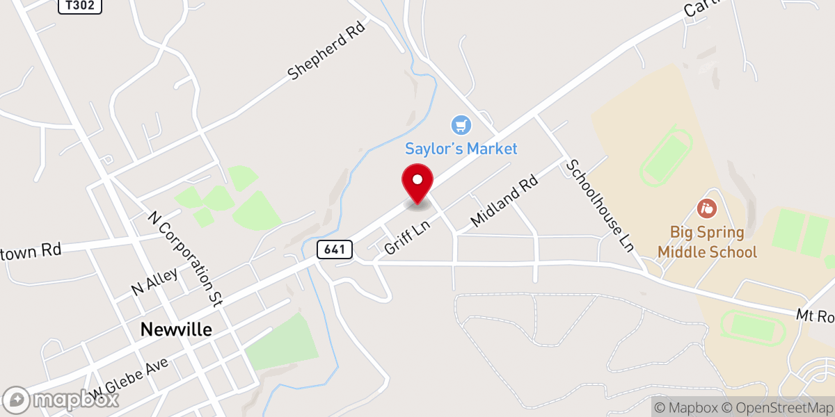Map showing location of Newville Cob Daycare Program