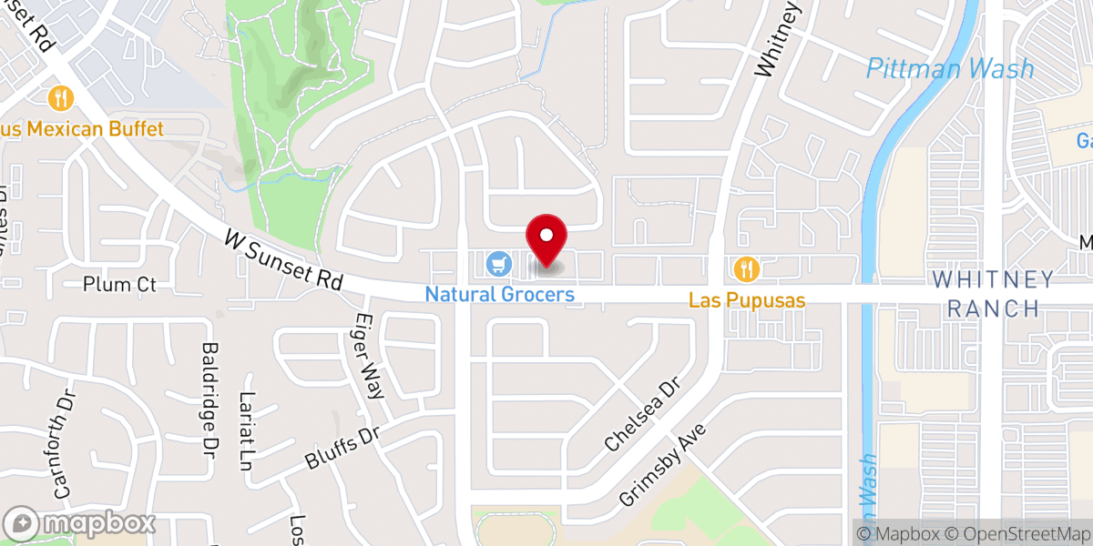 Map showing location of Oasis Baptist Church