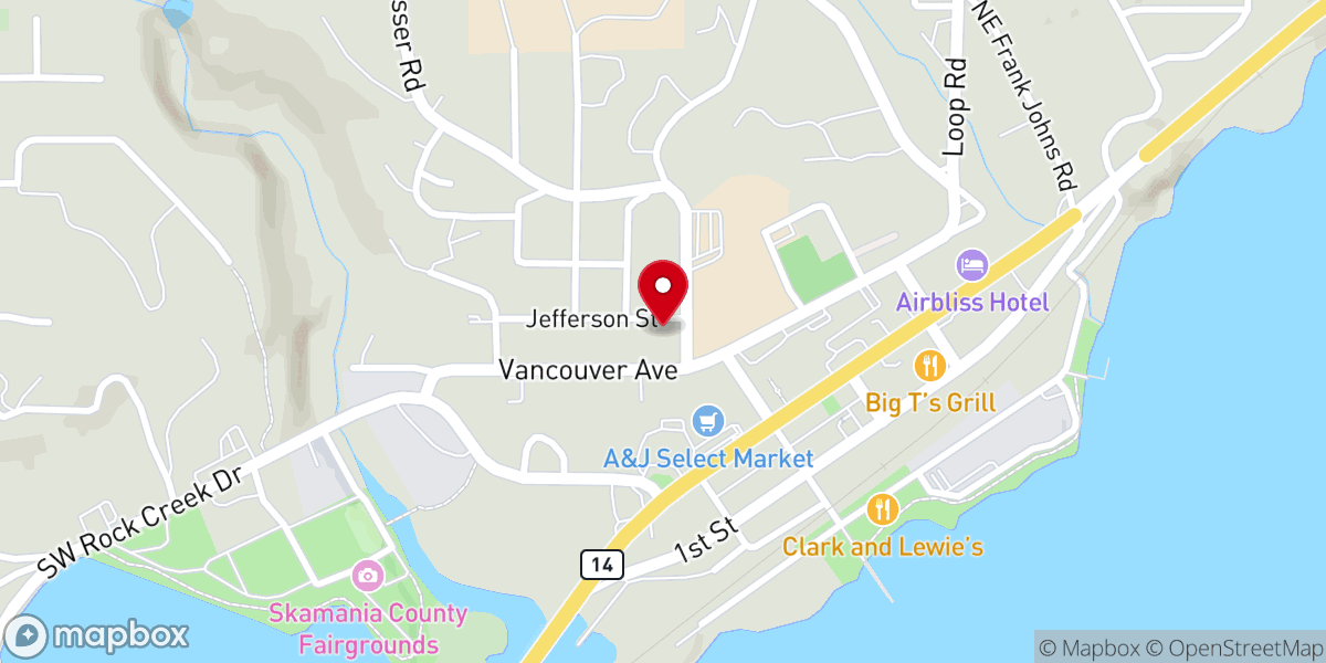 Map showing location of United Methodist Church