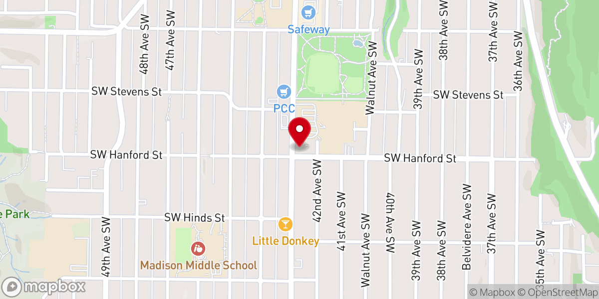 Map showing location of St. John the Baptist Episcopal Church
