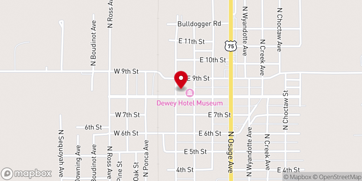 Map showing location of Grace Baptist Church