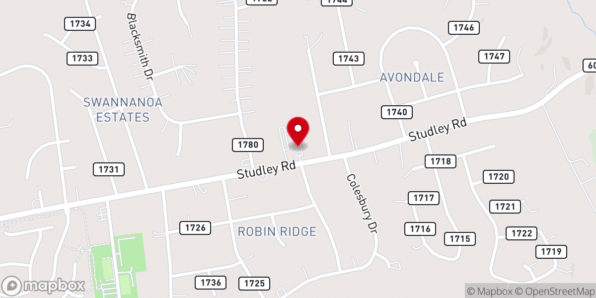 Map showing location of Northside Baptist Church
