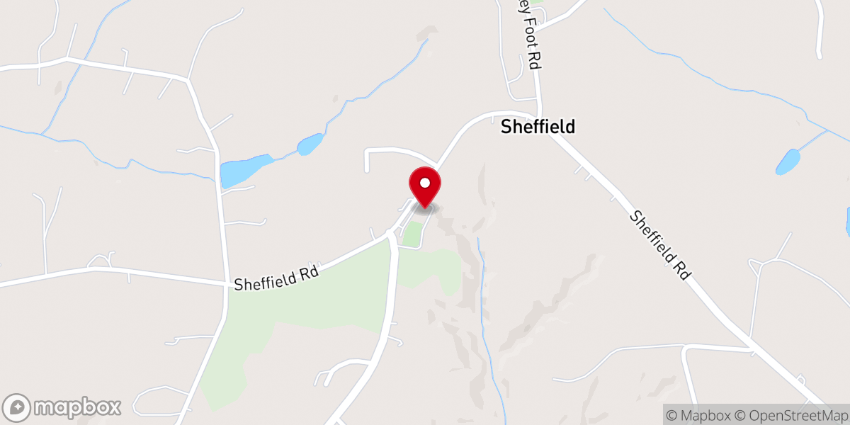 Map showing location of New Union Church