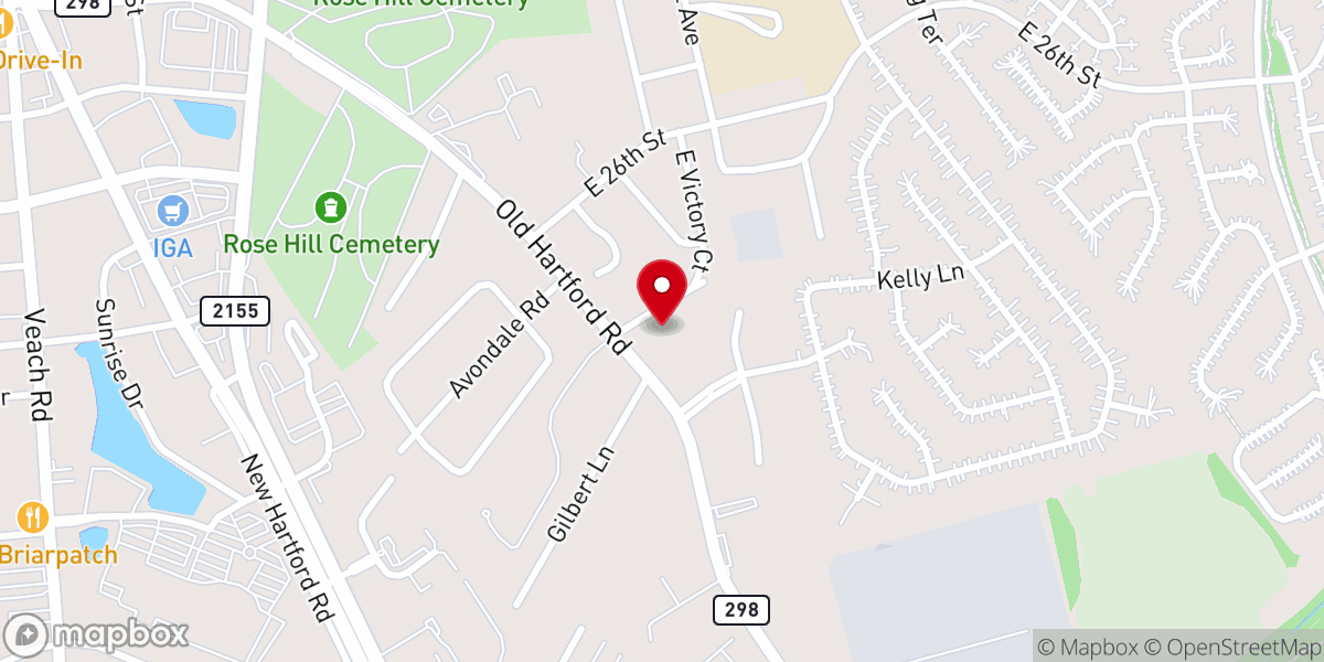 Map showing location of Trinity United Methodist Church