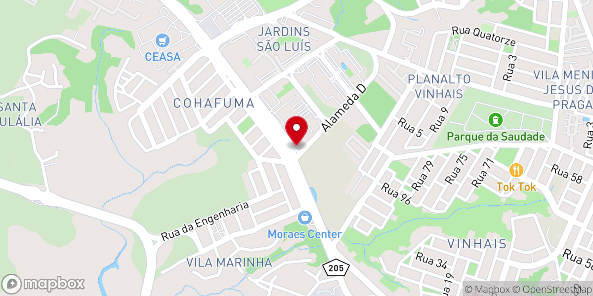 Map showing location of Lagoinha São Luís
