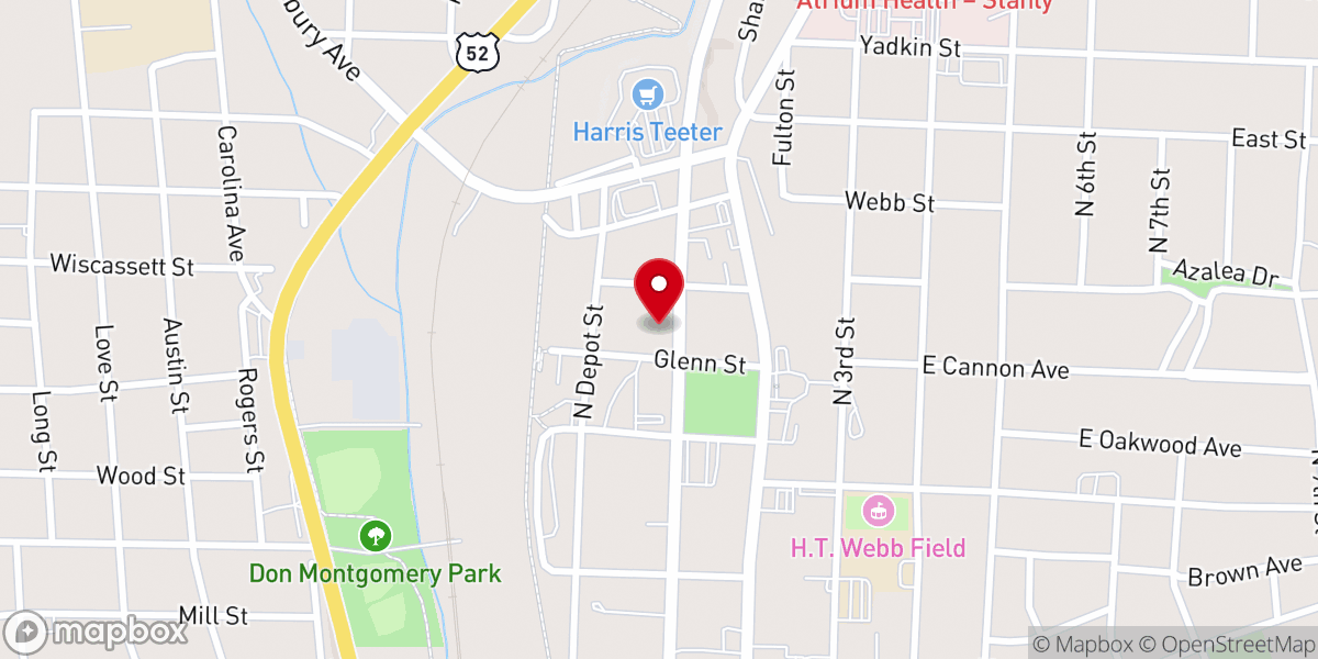 Map showing location of First Street United Methodist