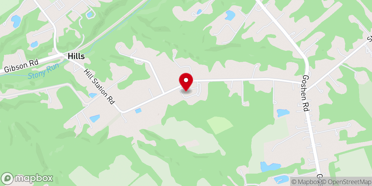 Map showing location of Goshen Church of God Mountain Assembly