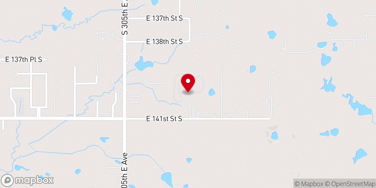 Map showing location of Koweta Indian Community Center