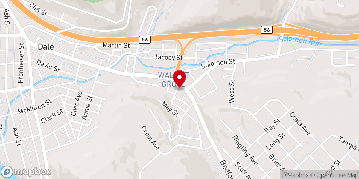 Map showing location of Walnut Grove Church Of The Brethren