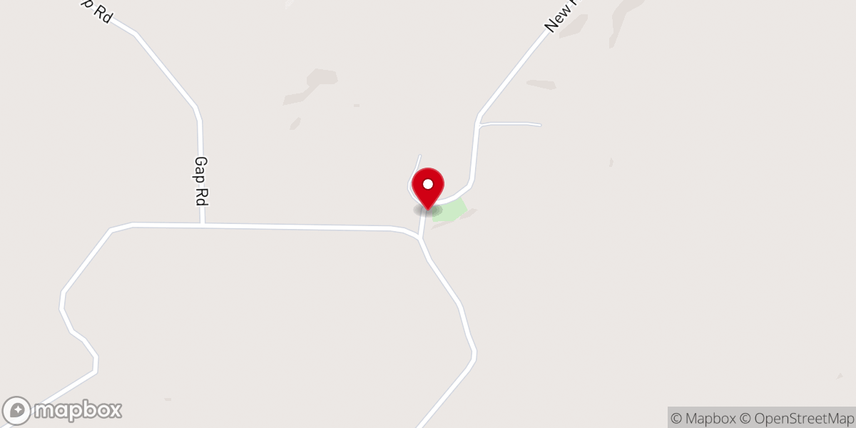 Map showing location of New Hope Church