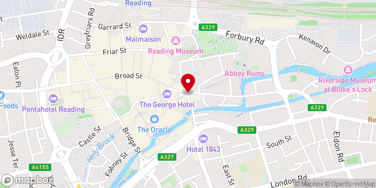 Map showing location of Reading at Work Home