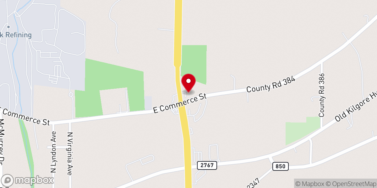 Map showing location of RCCG Victory House Tyler