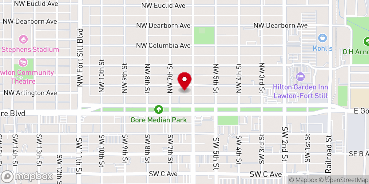Map showing location of Bethlehem Baptist Church