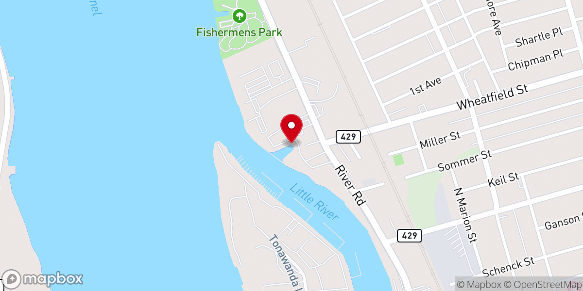 Map showing location of Niagara Falls Chapel