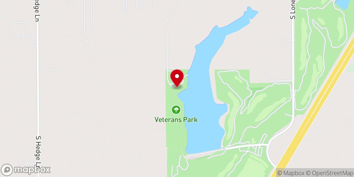 Map showing location of Veterans Park