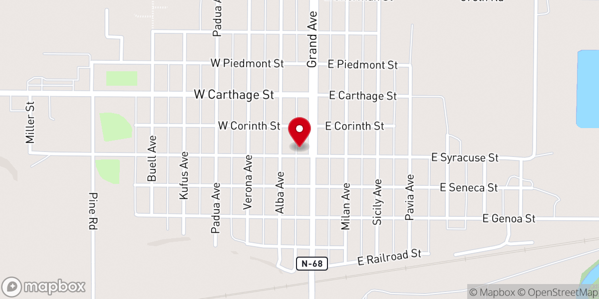 Map showing location of Ravenna United Methodist Church