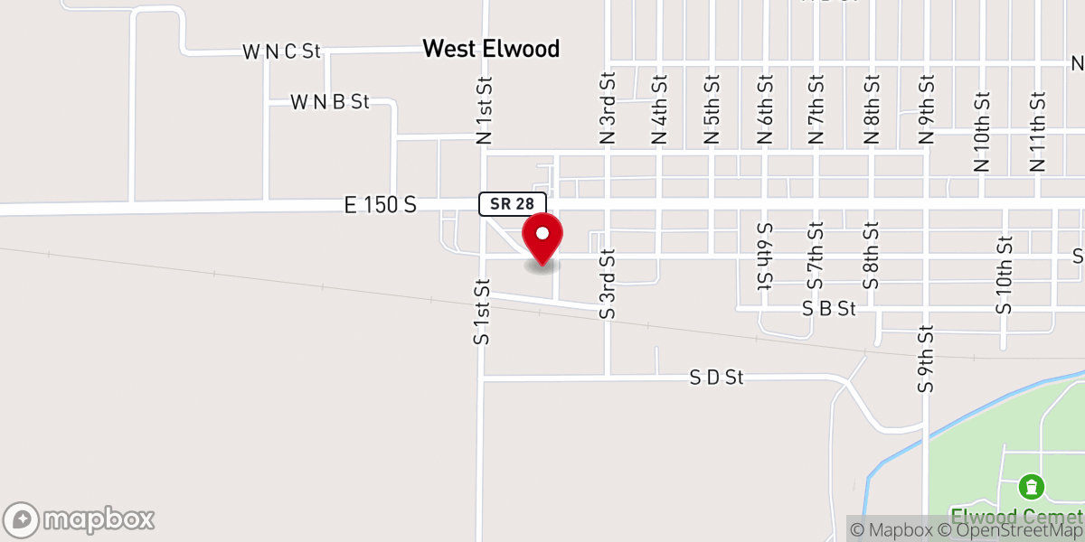 Map showing location of Pilgrim Holiness Church