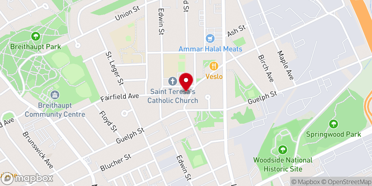 Map showing location of Northside Community Church