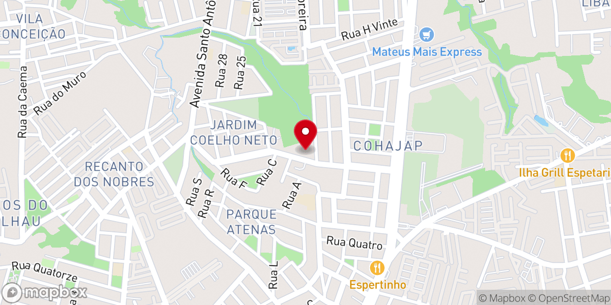 Map showing location of Paróquia Santo Antônio de Pádua (Igreja Matriz)