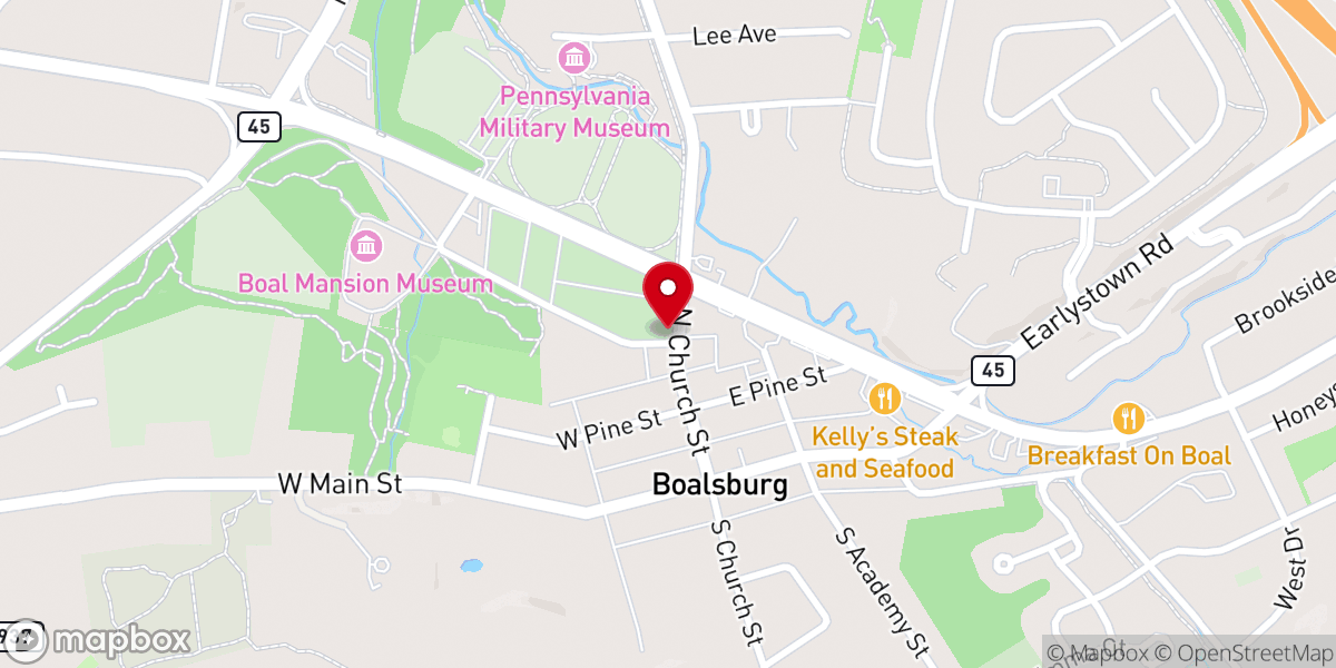 Map showing location of Zion Lutheran Church