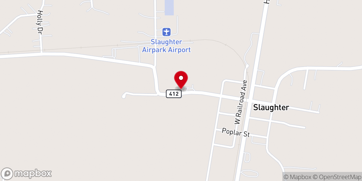 Map showing location of RKM Primary Care - Slaughter Community Health Center