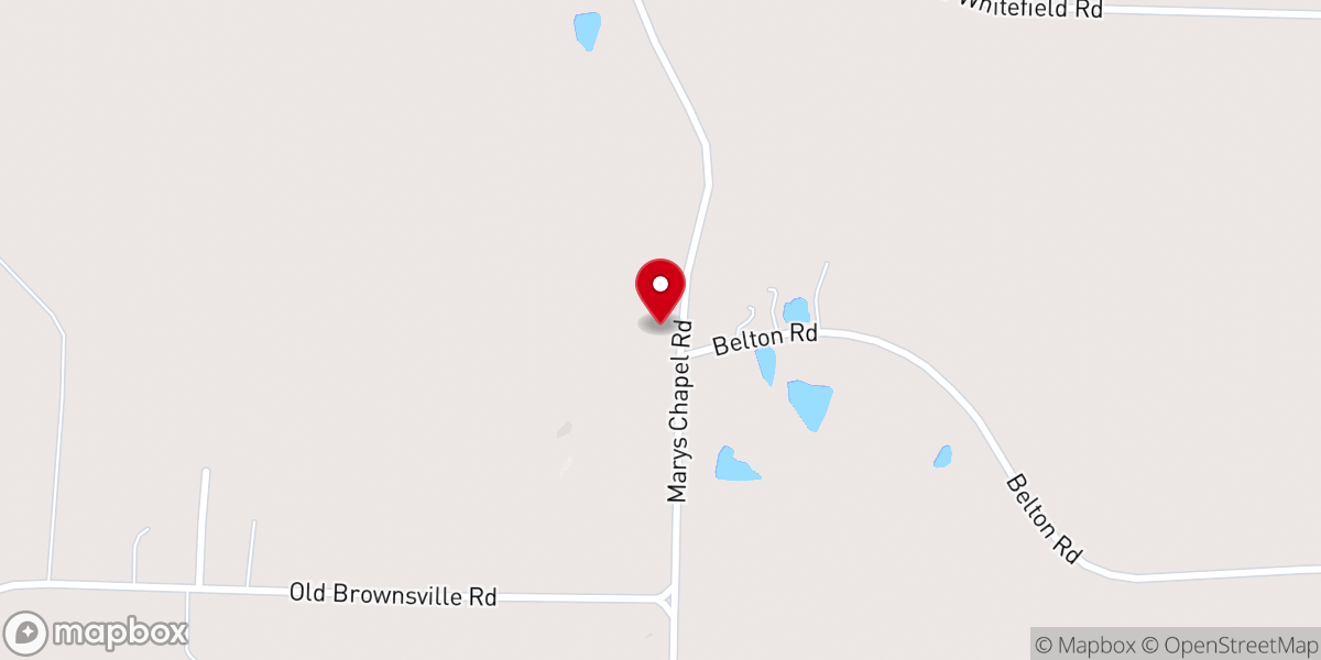 Map showing location of Marys Chapel Baptist Church
