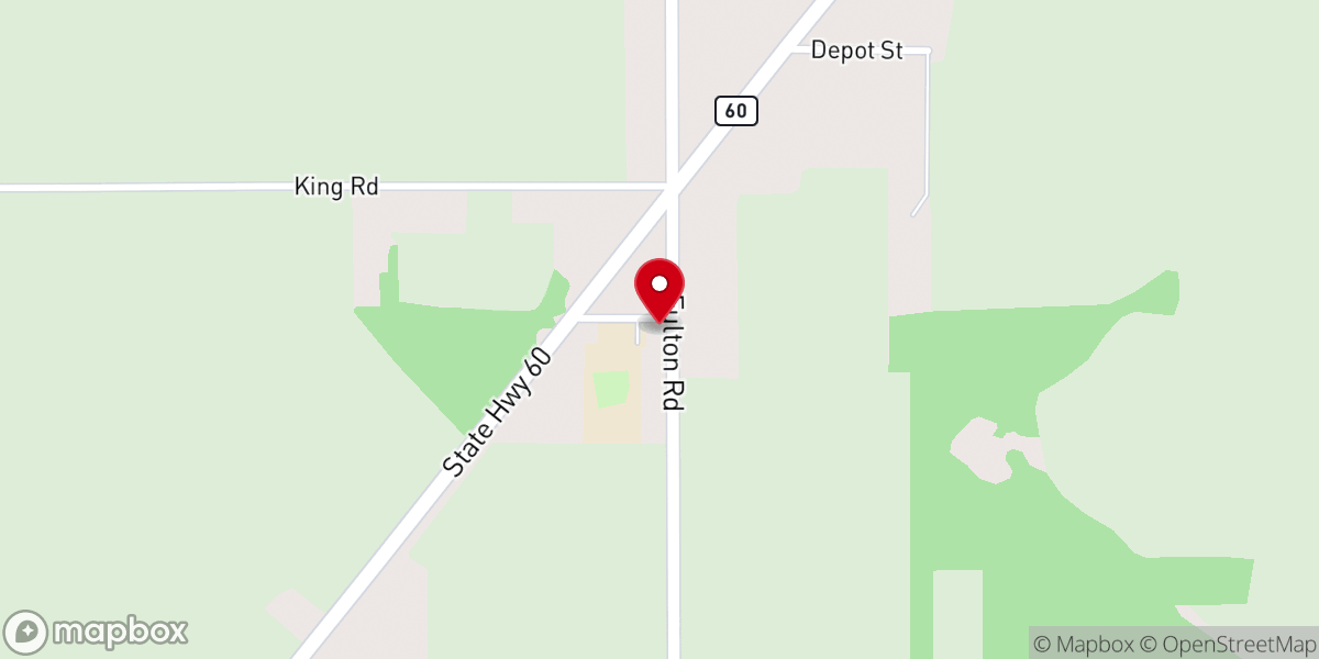 Map showing location of Old M.E. Church