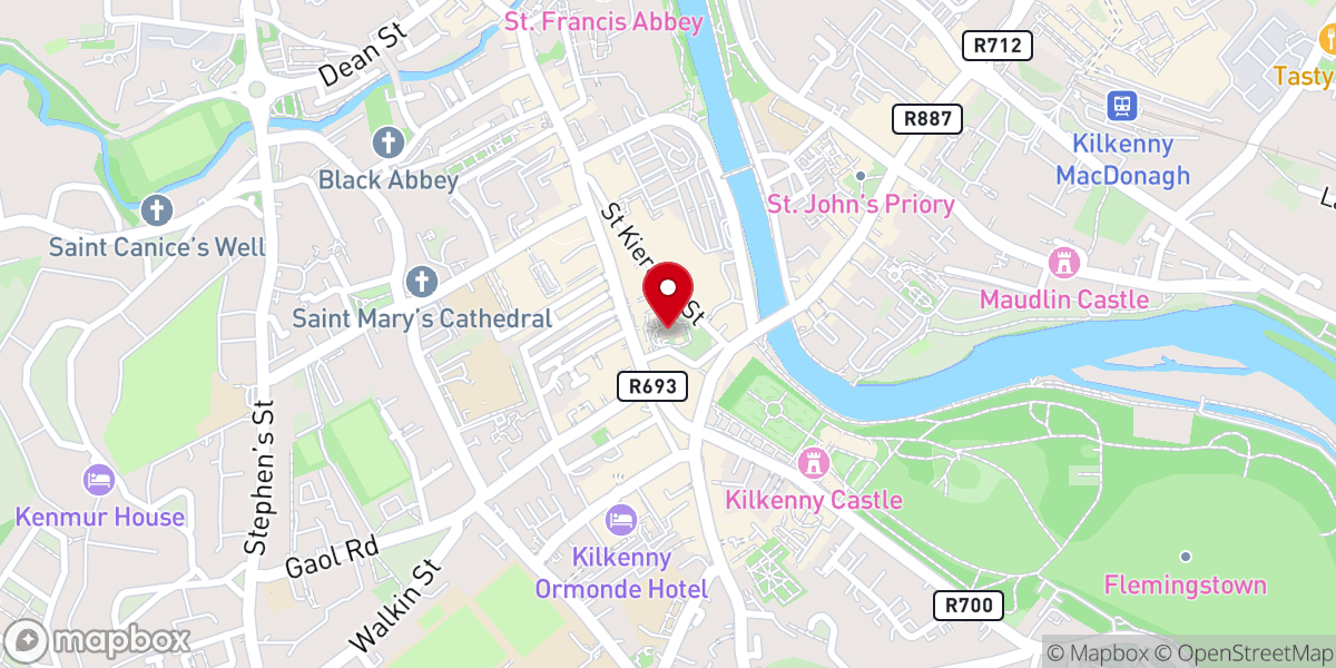 Map showing location of St. Mary's Church of Ireland